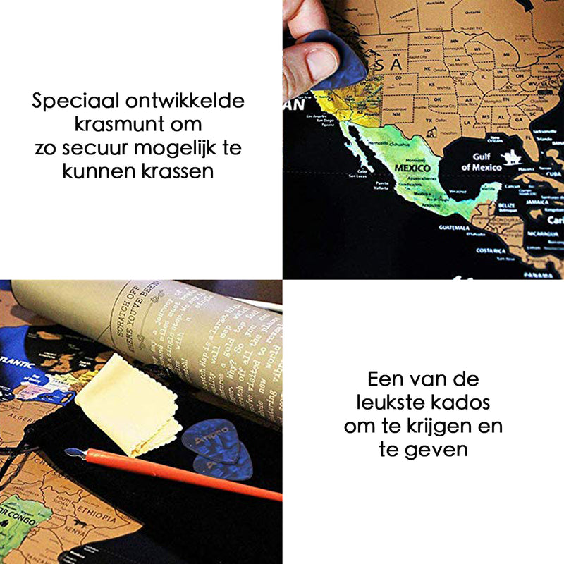 Weltkarte Rubbelposter - 84 x 59,4 cm - Weltkarte zum Rubbeln XL