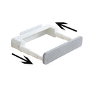 Badezimmerregal ausziehbar - selbstklebend - 25 x 20 x 5 cm - weiß / grau - Handtuchhalter