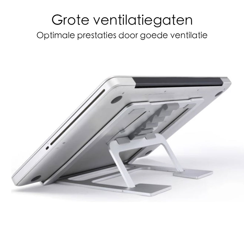 Laptop-Ständer aus Aluminium – leicht – Tablet-Halterung – Silber