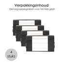 Hochwertige Aufbewahrungstasche für Kleidung - 4 Stück - Schwarz - Organizer für Bettdecke