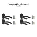 Gitarren-Wandhalterung – Gitarrenständer – 4er-Pack – verstellbar – 13,3 x 6,7 x 3,5 cm