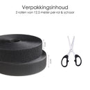 Klettverschluss selbstklebend – 25 Meter – Schwarz – Klettverschlussrolle