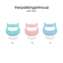 Kattenmassage - Massageborstel - Flexibel Materiaal - Set van 3