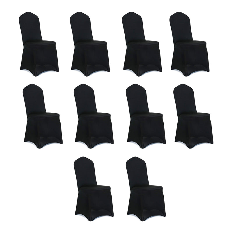 Stoelhoezen - 10 Stuks - Zwart - Bescherm stijlvol je stoelen