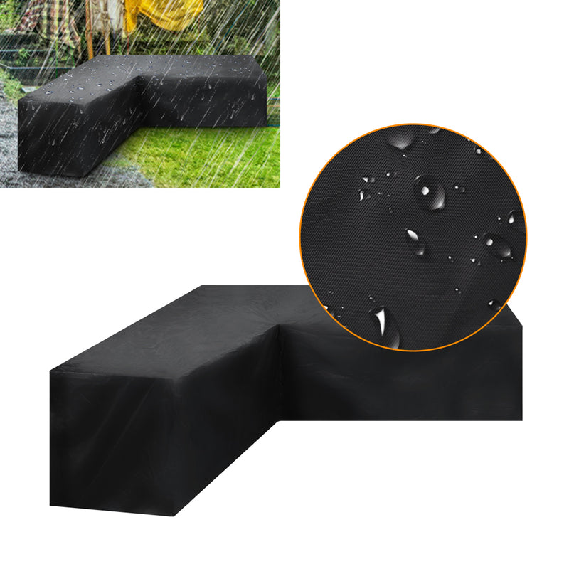 Beschermhoes voor Tuin set - Lounge set - 215x87x80cm - Zwart - De ideale bescherming voor je tuinmeubelen