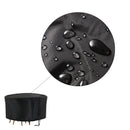 Gartenmöbel Abdeckhaube Rund - 185 cm x 110 cm - Schwarz - Schutzhülle für Ihr Gartenset - Gartenmöbel Schutzhülle