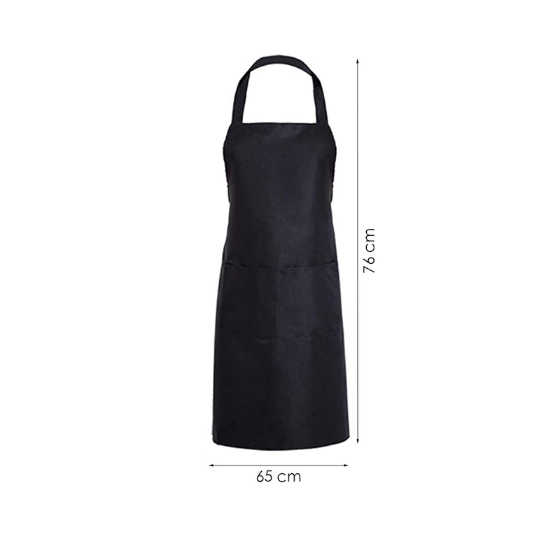 Servierschürze Lang - 8 Stück - Schwarz - Textil - 3 Ablagefächer - Profi-Gastronomieschürze - Hüftschürze - Kochschürze kurz - Küchenschürze - Schürze