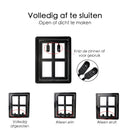 Hundeklappe - Abschließbar - 4 Positionen - 35x28 cm - Schwarz