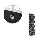 Aufbewahrungstasche für Tür – 5 geräumige Aufbewahrungsfächer – 120 cm x 33 cm – Schwarz – Tür-Organizer
