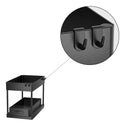 Gootsteenkast Organizer - 2 laags - Keukenkast Organizer - Zwart - Uitrekbaar