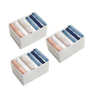 Kleding organizer - 3 stuks - Wit/Wit - Opberger voor Broeken, T-shirts, Overhemden en Topjes