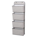 Deur organiser - 4 Ruime Vakken - 33 Liter - Katoen - Grijs