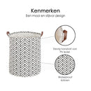 Wäschekorb - Aufbewahrungstasche - 60L - Wasserdicht - Schwarz/Weiß