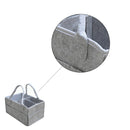 Luiertas Vilt - Grijs - Vilt - 32 x 22 x 19 cm - Luier Organizer - Draagbare Organiser met Handige Vakken - Verzorgingstas