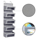 Aufbewahrungstasche für Tür – 5 geräumige Aufbewahrungsfächer – 120 cm x 33 cm – grau – Türorganizer