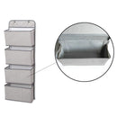 Deur organiser - 4 Ruime Vakken - 33 Liter - Katoen - Grijs