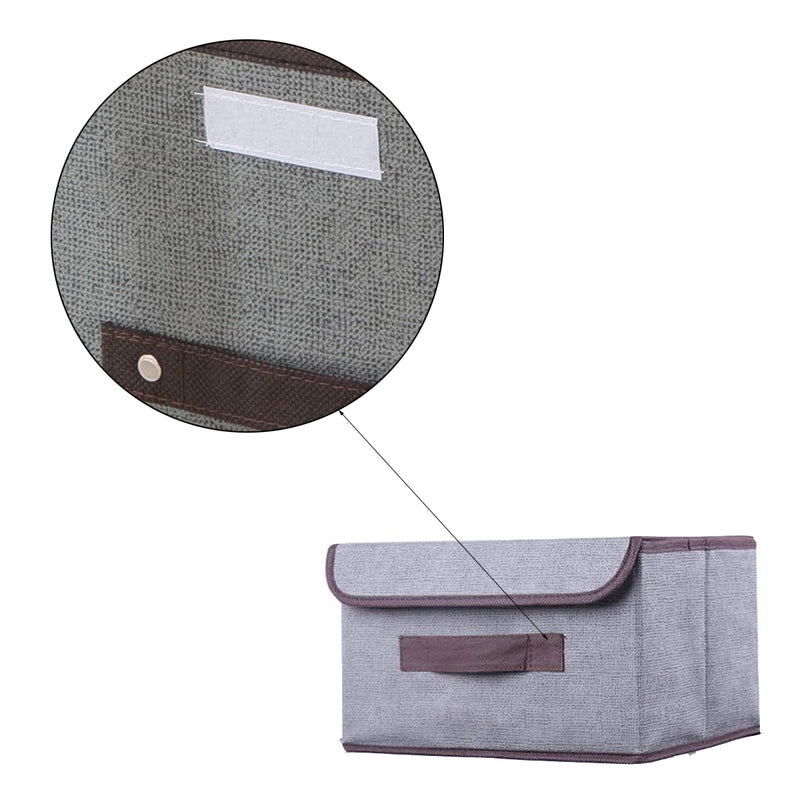 Aufbewahrungsboxen Set – 2 Stück – Grau – Aufbewahrungskörbe mit Deckel – Textil – Aufbewahrungsbox – Organizer